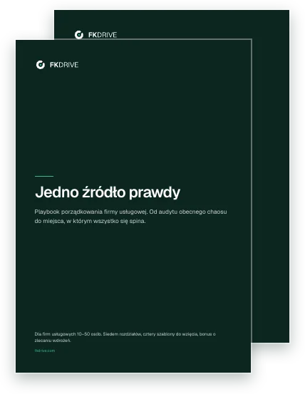 Okładki playbooka „Jedno źródło prawdy” i bonusu „Jak zlecić wdrożenie i nie przepłacić”